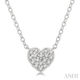 Heart Shape Petite Diamond Fashion Pendant