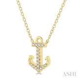 Anchor Shape Petite Diamond Fashion Pendant