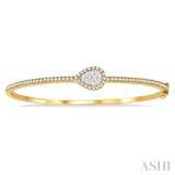 Stackable Pear Shape Lovebright Diamond Bangle