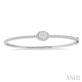 Stackable Oval Shape Lovebright Diamond Bangle