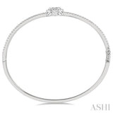 Stackable Oval Shape Lovebright Diamond Bangle