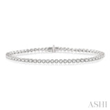 3 ctw Round Cut Diamond Tennis Bracelet in 14K White Gold