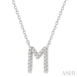 M' Initial Diamond Pendant