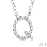 Q' Initial Diamond Pendant