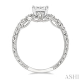 Oval Shape Lovebright Diamond Engagement Ring