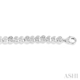 Heart Shape Silver Diamond Fashion Bracelet